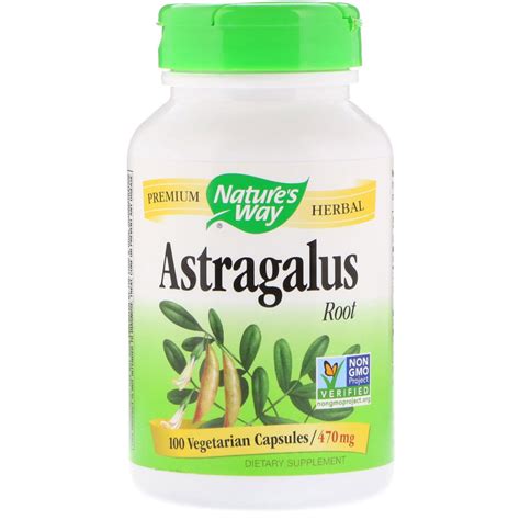 Natures Way Astragalus Root 470 Mg 100 Vegetarian Capsules By Iherb