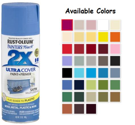 Rustoleum X Coverage Spray Paint Colors