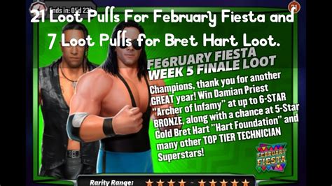 Wwe Champions Loot Pulls For February Fiesta And Loot Pulls For