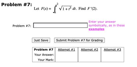 Solved Problem 7 Let F X V1 ß Dt Find F 2 Problem