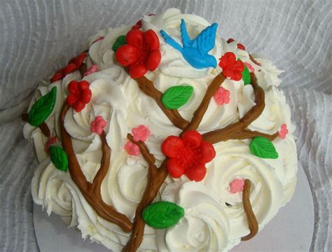 Mother S Day Giant Cupcake Cake Flowers Branches Cakecentral