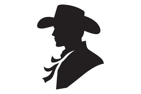 A cowboy with hat silhouette 47915871 Vector Art at Vecteezy