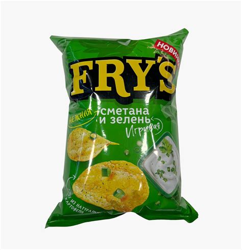 Картофельные Чипсы "Fry's" 70г Сметана и Зелень | Beer-city.am
