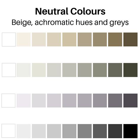 Neutral colors color wheel - mensidea