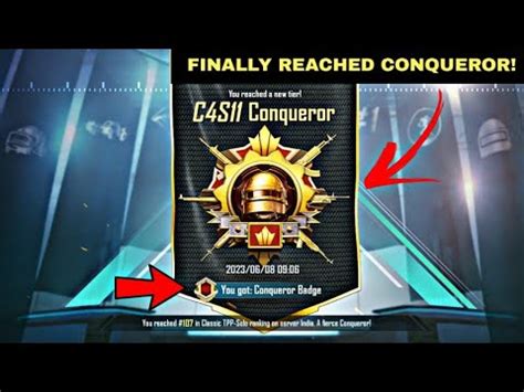 Finally Reached Conqueror C4S11 Conqueror Platinum To Conqueror Rank