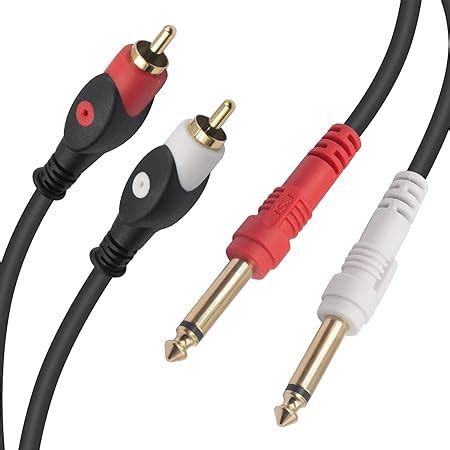 Duttek Audio Kabel 6 35mm To RCA Kabel 2 6 35mm 1 4 Zoll TRS Stereo