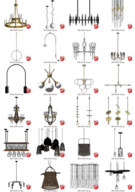 4088 Ceiling Lights Collection Sketchup Model By Cuong Covua