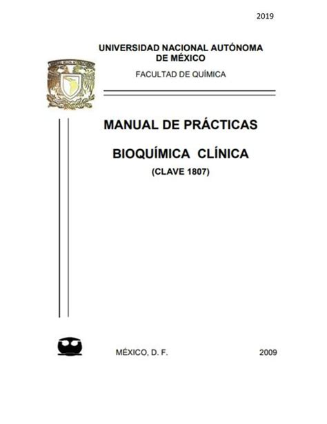 Bioqu Mica Cl Nica Manual Dalinde Centro Medico Udocz