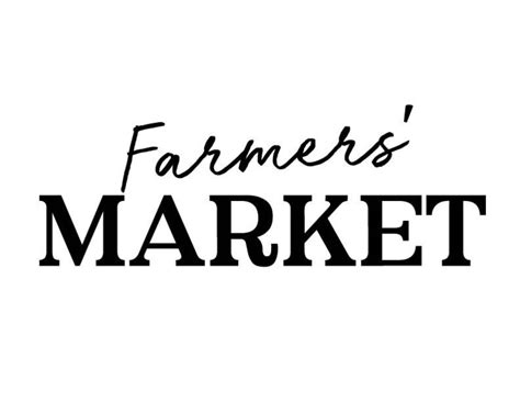 Farmers Market Sign Vector Market Fresh Printable | Etsy