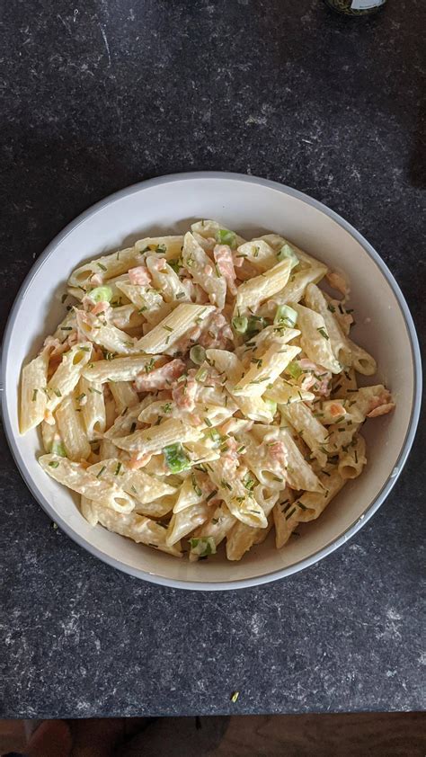 Yesterdays Dinner Smoked Salmon Pasta With Sour Cream And Mustard