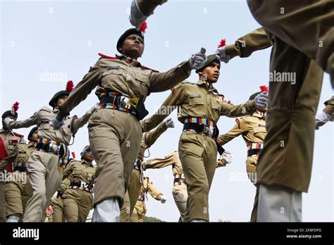 National Cadet Corps Ncc Contingent Marches During The 71st Republic