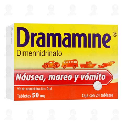 Antimareo Dramamine 24 Tabletas 50 Mg