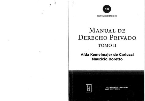 Tomo 2 Manual De Derecho Privado Martin Martyniuk UDocz