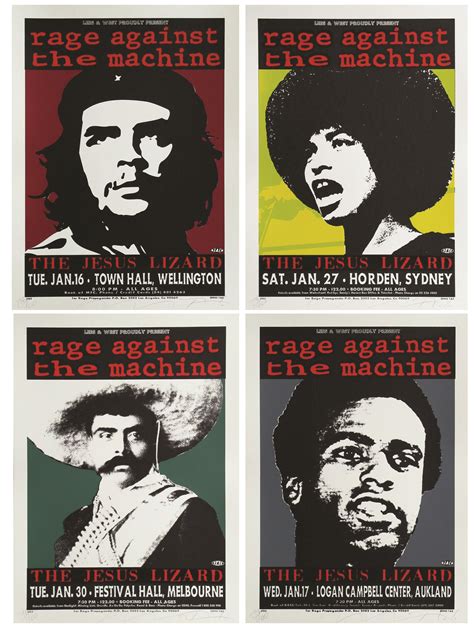 Rage Against the Machine Suite of 4 Concert Posters | Limited Runs