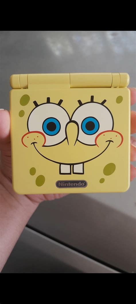 I'm happy to have this spongebob gba sp in good condition : r/Gameboy