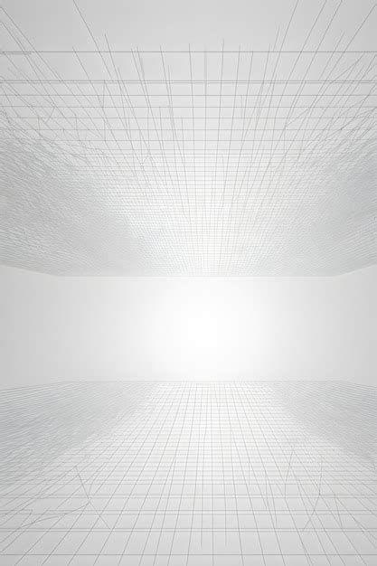 Fundo Abstrato Branco De Wireframe M Nimo Foto Premium