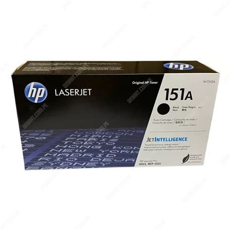 Tóner Hp W1510A 151A Black LaserJet Pro 4003dw MFP 4103fdw 3050 Páginas