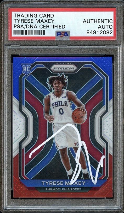 Panini Prizm Red White Blue Prizm Tyrese Maxey For Sale