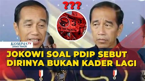 Respons Jokowi Soal Pdip Sebut Dirinya Bukan Kader Partai Lagi Iya