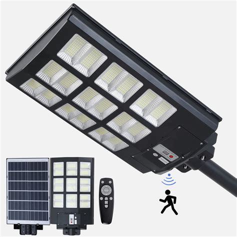 W Solar Street Lights Outdoor Waterproof Lumens Dusk To Dawn