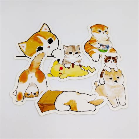 Jual Sticker Neko Chan Si Kucing Oren Oyen Preman Kampung Lucu