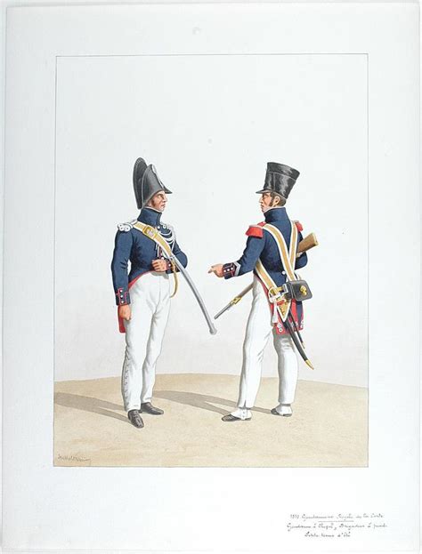 French Gendarmerie Royale De La Corse 1819 By Auguste Moltzheim