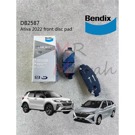 Original Bendix Db Perodua Ativa Front Brake Pad Alza Metal