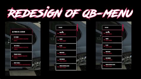 Redesign Of Qb Menu Seven Development Youtube