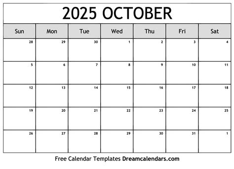 Fill In Calendar October 2025 Calendar Misha F Lancaster