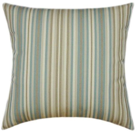 Sunbrella Gavin Mist Indoor Outdoor Striped Pillow Decorative Pillows