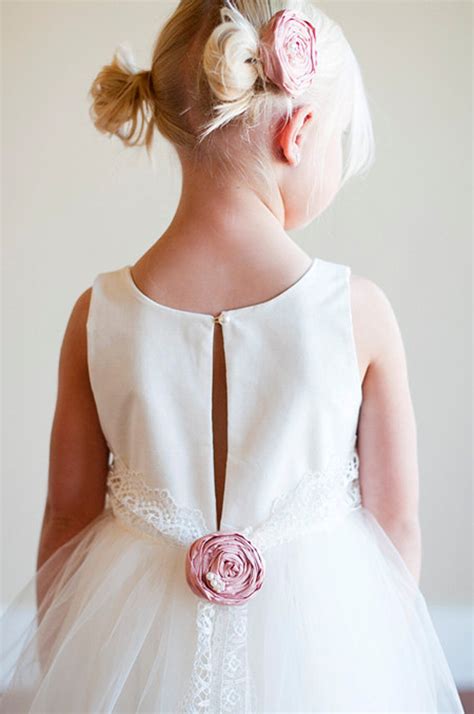 Flower Girl Dresses In Ivory Or White With Lace Sash Etsy Uk