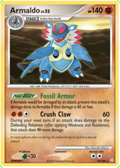 Armaldo Legends Awakened Pokemon Card