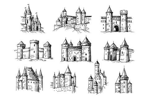 Drawing Castles. Medieval Buildings Collection