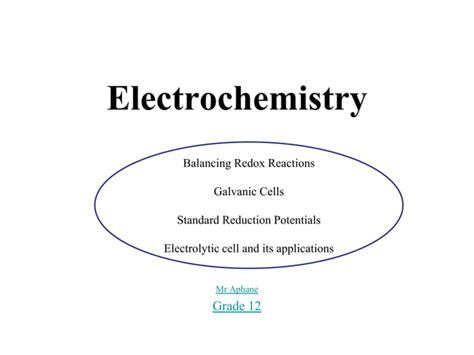 Electrochemistry Grade Pptx