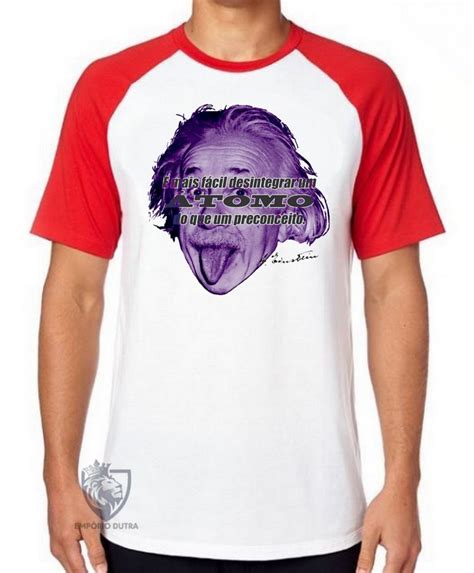 Emporio Dutra Camiseta Raglan Albert Einstein Preconceito