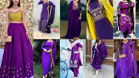 Most Beautiful Purple Colour Contrast Suit Purplevoilet Colour