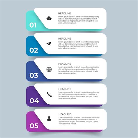 Modelo de design infográfico de visualização de negócios opções