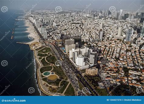 View From The Shore To The Modern District Of Tel Aviv Top View Of The