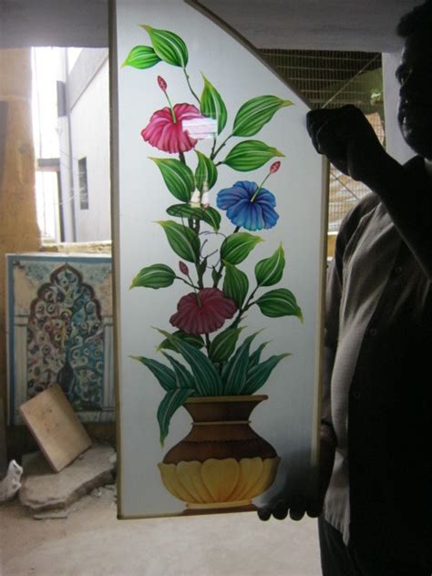 Flower Glass Painting Designs At Best Price In Coimbatore By Tvl Praseetha Glass Designers Id