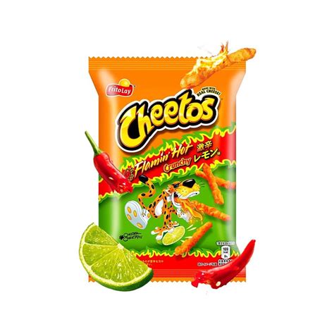 Cheetos Flaming Hot Crunchy Japan Version 65 Gr Bubble Roma