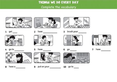 Things We Do Everyday Worksheet Daily Routine Activities English As