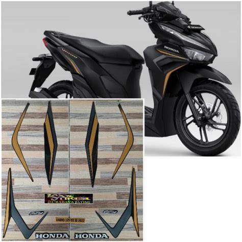 Striping Original Honda Vario Iss Se Hitam Tahun Lazada