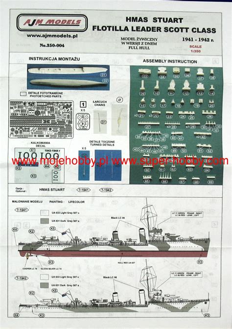 Flotilla Leader Scott Class HMAS STUART 1941 1942 R AJM Models 350 004