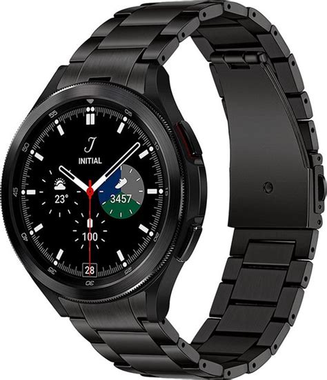 Strap It Samsung Galaxy Watch Classic Mm Titanium Bandje Zwart