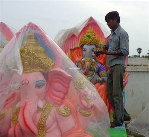 Heritage Of India Lord Ganesha Idols Decorated With Paintings Photographs