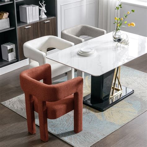 Small Upholstered Accent Chair Dining Chair For Living Room Fabric