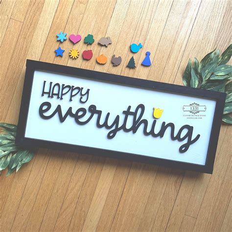 Happy Everything Sign, Interchangeable Sign, Seasonal Sign, Holiday Sign, Seasonal Decor ...