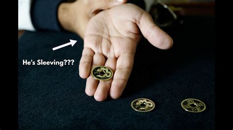 Secret Coin Trick Technique Lazy Sleeving Coin Trick Sleight