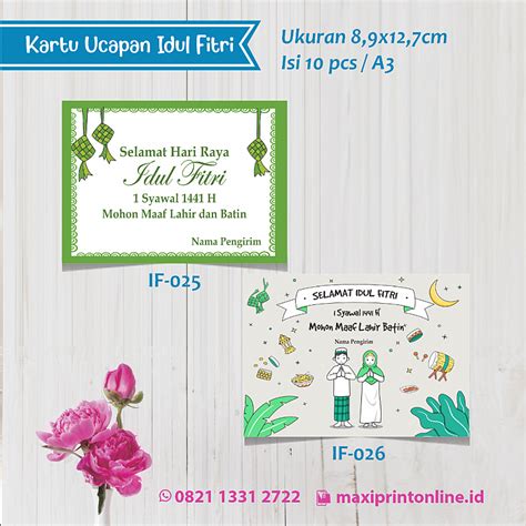 Cetak Kartu Ucapan Kartu Ucapan Idul Fitri Template Kartu Ucapan Idul Fitri 027 • Maxi Print