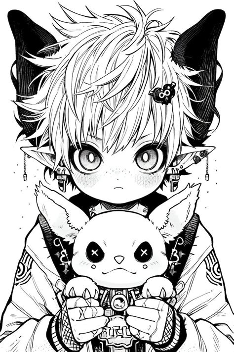 Gothic Chibi Colouring Book 30 Creepy Chibi Kawaii Colouring Pages